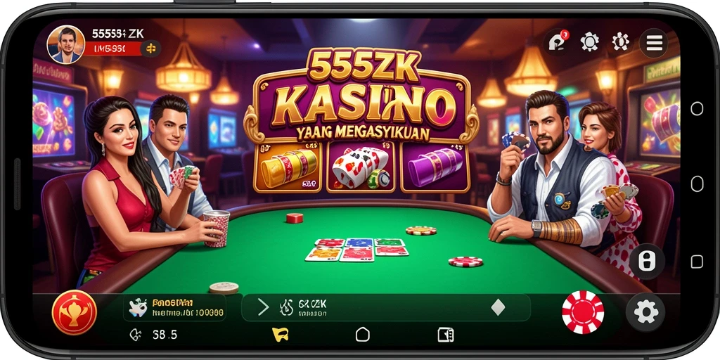 Screenshot gameplay <strong>555ZK</strong> yang menampilkan keseruan permainan Kasino.