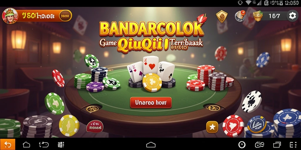 Tampilan layar utama permainan QiuQiu BANDARCOLOK yang seru.