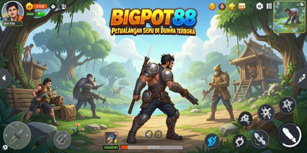 Tangkapan layar dari gameplay seru di dunia terbuka BIGPOT88.
