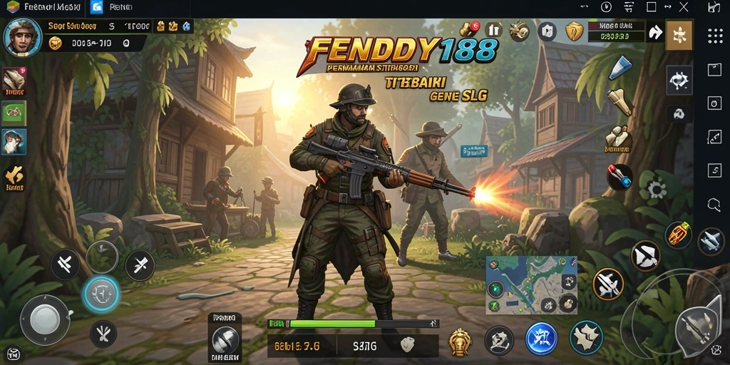 Screenshot gameplay FENDY188 yang menunjukkan pertempuran strategi.