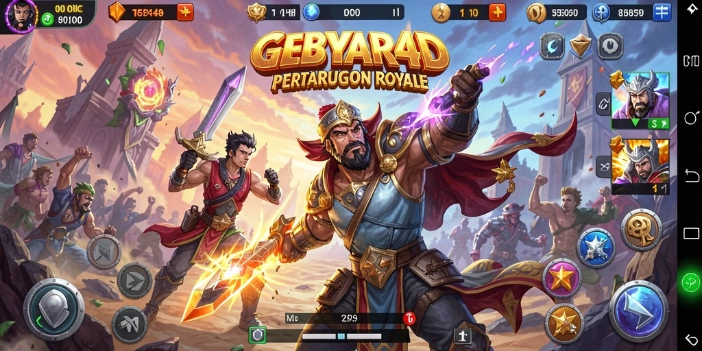 Tampilan gameplay seru di GEBYAR4D Battle Royale.