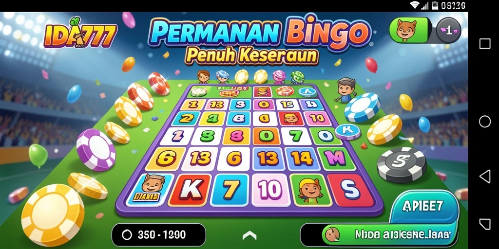 Screenshot gameplay IDA777 menampilkan aksi seru Bingo yang sedang berlangsung.