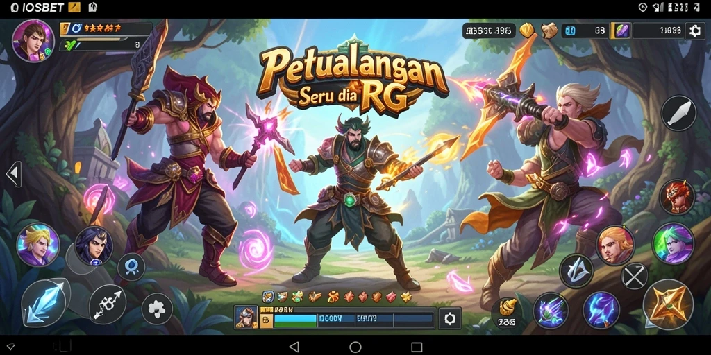 Menampilkan aksi seru dalam gameplay RPG IOSBET.
