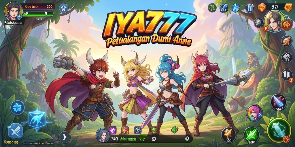Screenshot gameplay IYA777 menampilkan karakter anime yang beraksi.