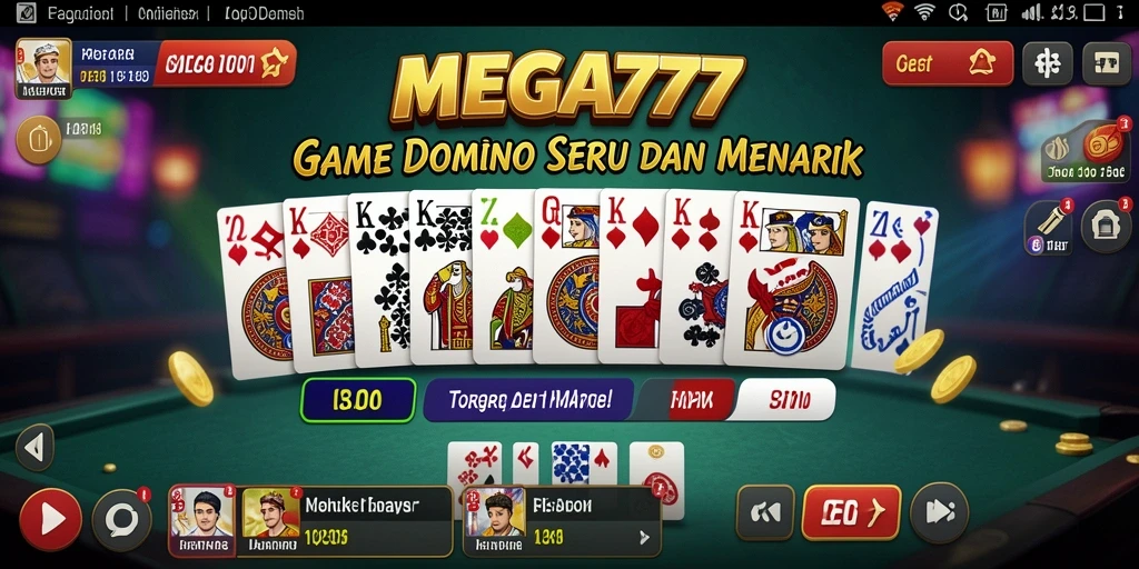 Screenshot gameplay MEGA777 menampilkan keseruan bermain Domino.