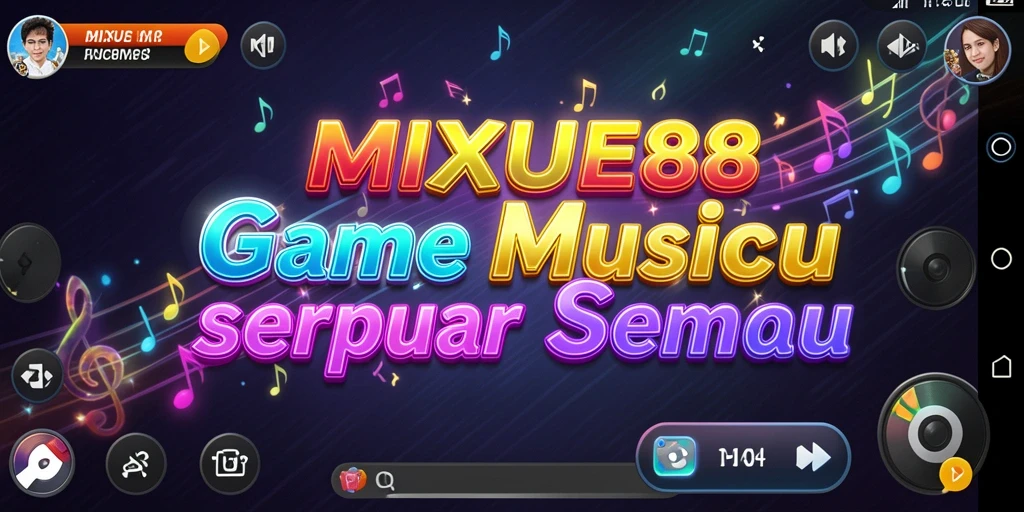 Tampilan gameplay seru di MIXUE88 dengan berbagai alat muzik.