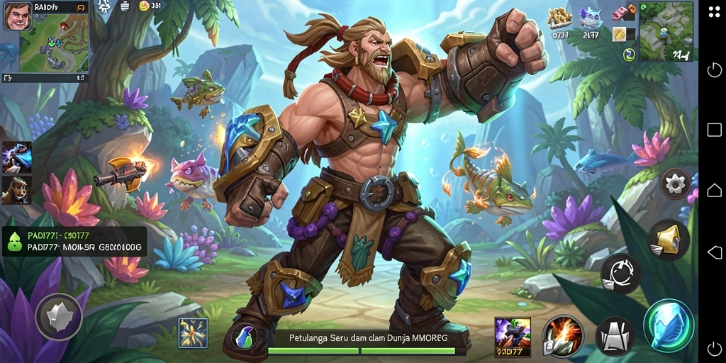 Screenshot PADI777 menampilkan aksi petualangan seru dalam gameplay MMORPG.
