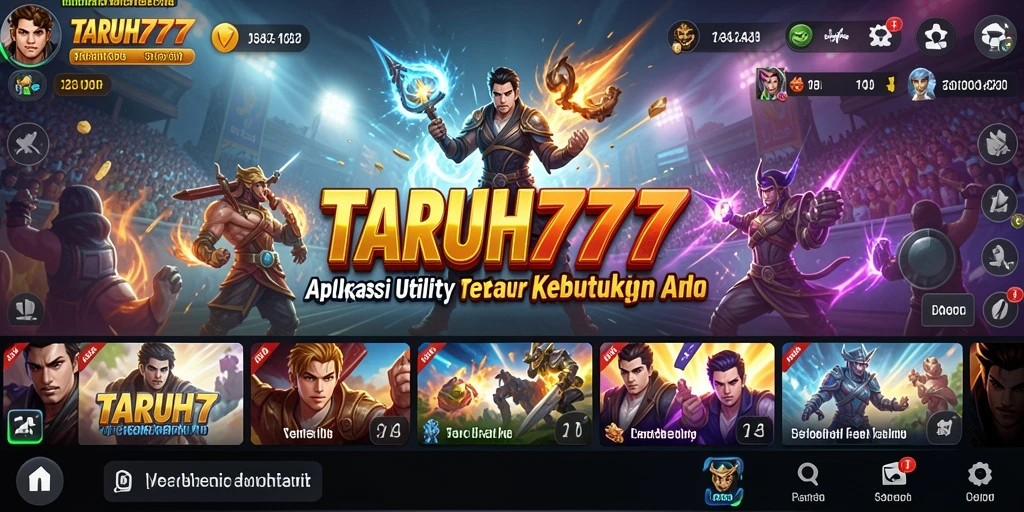 Screenshot utama TARUH777 dengan antarmuka pengguna yang simpel dan informatif.