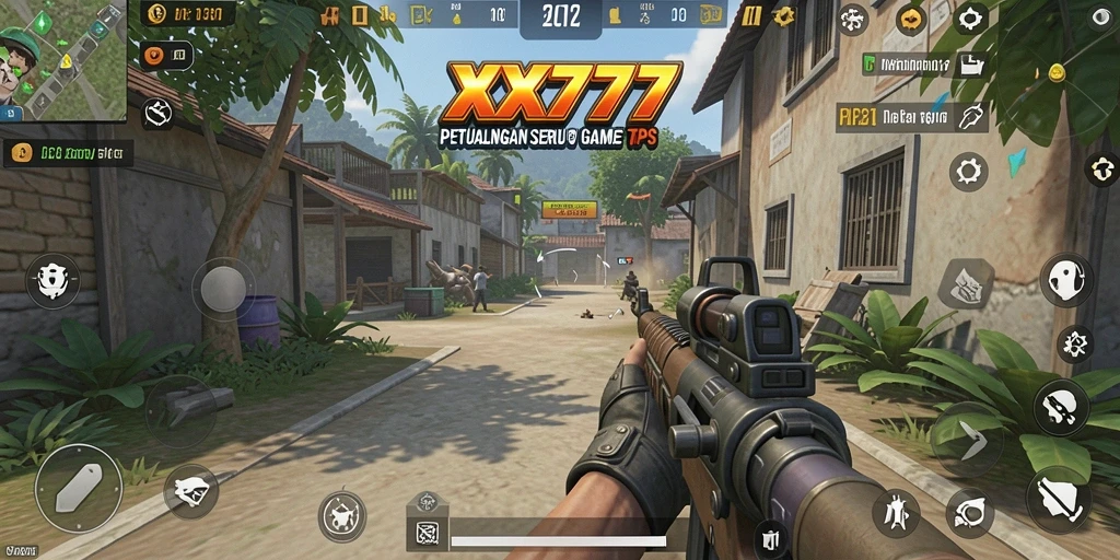 Screenshot XXX777 menampilkan aksi seru dalam permainan TPS yang intens.